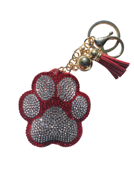 Red Dog Paw Keychain
