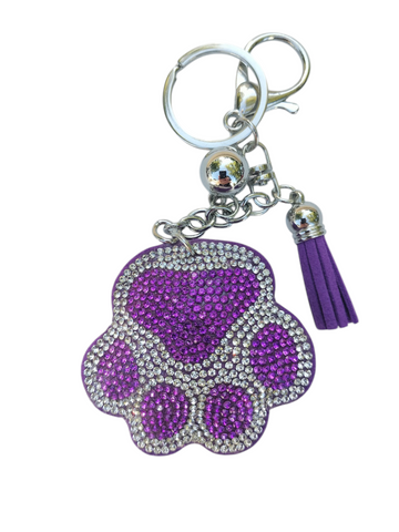 Purple Paw Keychain