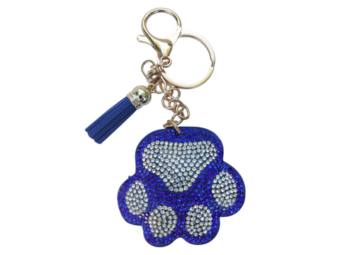 Blue Paw Keychain