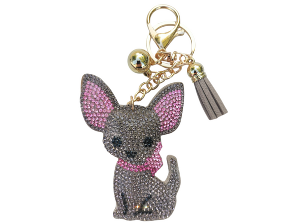 Gray Chihuahua Keychain