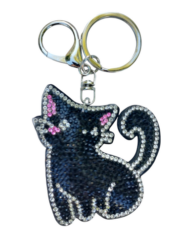 Black Kitty Keychain