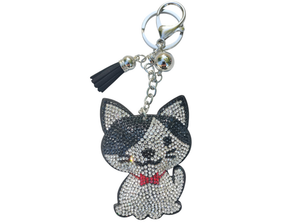 Tuxedo Kitty Keychain