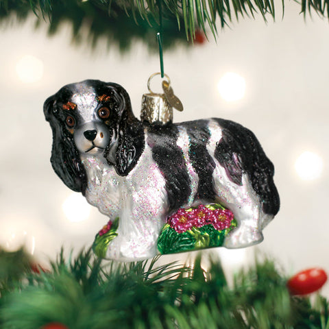 Black/white King Charles Ornament