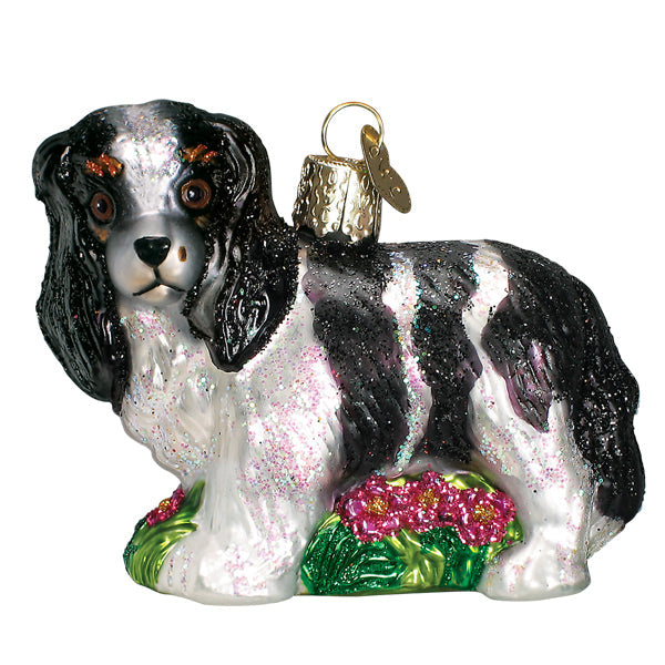 Black/white King Charles Ornament