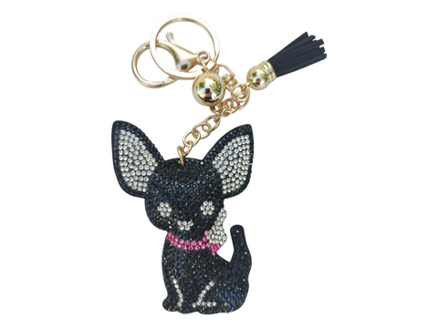 Black Chihuahua Keychain