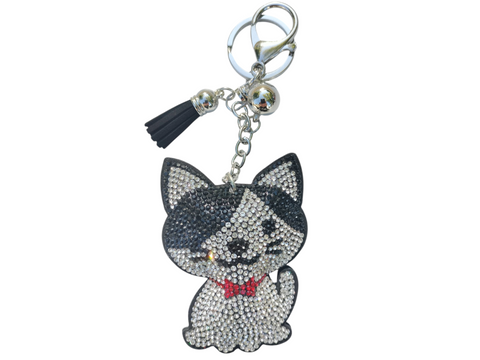 Tuxedo Kitty Keychain